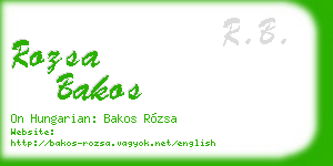 rozsa bakos business card
